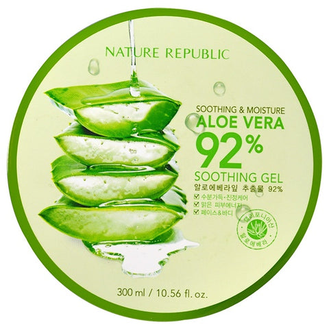 Nature Republic apaisant et humidité Aloe Vera Gel apaisant à 92%, 300 ml